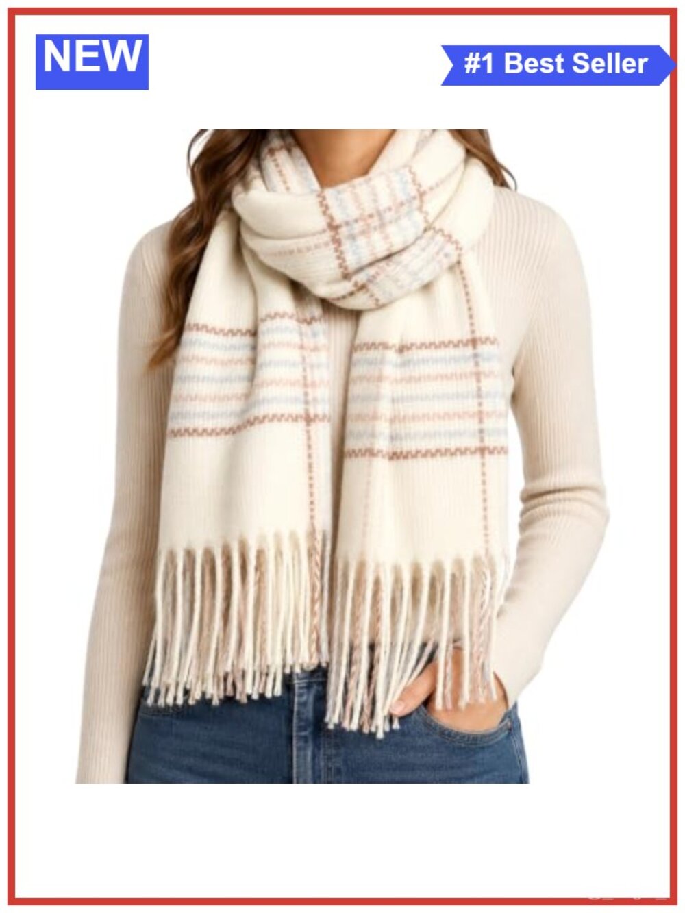Plaid Blanket Scarf Oversized Warm Shawl Wrap Winter Women's